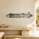 Avro Lancaster Airplane Silhouette Metal Wall Art, Metal Aircraft Silhouette, Aviation Wall Decor, Aviator Decor - lifestyle view 3