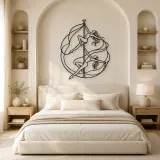Pole Acrobatics Silhouette Metal Wall Art | Aerial Dance Wall Decor - lifestyle view 2