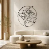 Contemporary Back Arch Metal Wall Art | Dance Silhouette Wall Decor - lifestyle view 3