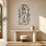 Woman in Botanical Arch Metal Wall Art | Botanical Woman Wall Decor - lifestyle view 3