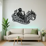 Saxophone Jazz Flow Metal Wall Art | Music Room Wall Decor