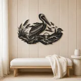 Pelican Coastline Metal Wall Art | Coastal and Nautical Wall Decor - lifestyle view 5