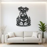Schnauzer Portrait Metal Wall Art | Pet Lover Silhouette Decor