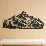 Minimal Everest Tribute Metal Wall Art | Nature Silhouette Decor - lifestyle view 5