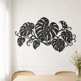 Monstera Leaf Rhythm Metal Wall Art | Botanical Metal Wall Decor - lifestyle view 4