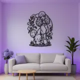 Poodle Elegant Pose Metal Wall Art | Pet Lover Silhouette Decor