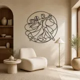 Contemporary Floor Flow Metal Wall Art | Couple Dance Wall Decor - lifestyle view 5