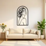 Beauty in Arch Metal Wall Art | Minimalist Woman Line Art