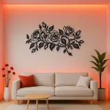 Rose Vine Embrace Metal Wall Art | Botanical Metal Wall Decor