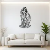Veiled Muse Metal Wall Art | Minimalist Woman Line Art