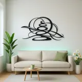 Zen Stone Arcs Metal Wall Art | Modern Abstract Metal Decor
