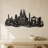 Barcelona Architecture Metal Wall Art | Travel and City Wall Decor - lifestyle view 3