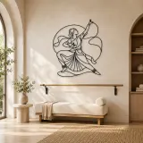 Décoration murale en métal "Pose Bharatanatyam" | Décor mural silhouette danse