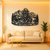 Buffalo Mountain Metal Wall Art | Wildlife Silhouette Decor