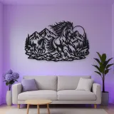 Wild Mustang Mountains Metal Wall Art | Equestrian Wall Decor