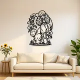 Poodle Elegant Pose Metal Wall Art | Pet Lover Silhouette Decor