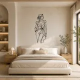 Fashion Editorial Profile Metal Wall Art | Fashion Figure Wall Decor - lifestyle view 2