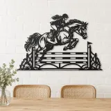 Show Jumping Moment Metal Wall Art | Equestrian Wall Decor - lifestyle view 4