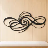Minimal Spiral Motion Metal Wall Art | Modern Abstract Metal Decor - lifestyle view 5