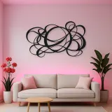 Asymmetric Circle Dance Metal Wall Art | Modern Abstract Metal Decor