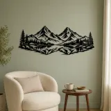 Twin Peaks Reflection Metal Wall Art | Modern Abstract Metal Decor - lifestyle view 2