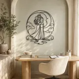 Moonlight Kiss Couple Metal Wall Art | Romantic Couple Decor - lifestyle view 4