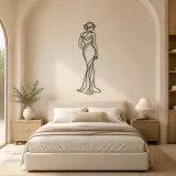 Standing Contrapposto Metal Wall Art | Feminine Figure Wall Decor - lifestyle view 2