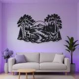 Birch Tree Path Metal Wall Art | Botanical Metal Wall Decor