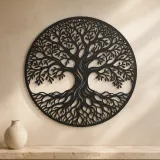 Infinite Roots Tree Metal Wall Art | Botanical Metal Wall Decor - lifestyle view 3