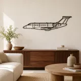 Silhouette de avión Praetor 600 en metal, Decoración mural de aviación, Decoración de piloto