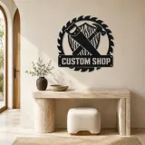 Personalized Woodworker Tools Metal Wall Art with Saw Blade - lifestyle view 3