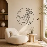 Wild Thing Arc Metal Wall Art | Yoga and Meditation Wall Decor - lifestyle view 5
