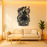Cello Curve Metal Wall Art | Music Room Wall Decor