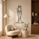 Sleek Gown Backline Metal Wall Art | Fashion Figure Wall Decor - lifestyle view 5