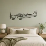 Saratoga PA-32 Airplane Silhouette Metal Wall Art, Metal Aircraft Silhouette, Aviation Wall Decor, Aviator Decor - lifestyle view 2