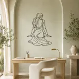Seated Back Muse Metal Wall Art | Feminine Figure Wall Decor - lifestyle view 4