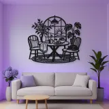 Breakfast Table Moment Metal Wall Art | Cozy Home Metal Decor