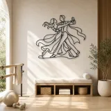 Mouvement Quickstep Décoration Murale en Métal | Décor de Danse en Couple