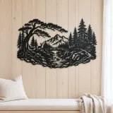 Secret Forest Bridge Metal Wall Art | Travel and City Wall Decor - lifestyle view 5