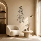 Confident Standing Muse Metal Wall Art | Fashion Figure Wall Decor - lifestyle view 5