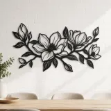 Magnolia Branch Metal Wall Art | Botanical Metal Wall Decor - lifestyle view 4