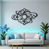 Orbiting Circle Harmony Metal Wall Art | Modern Abstract Metal Decor