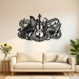 Orchestra Instrument Fusion Metal Wall Art | Music Room Wall Decor