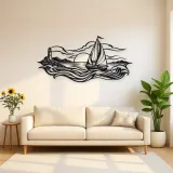 Sailboat Horizon Metal Wall Art | Coastal and Nautical Wall Decor
