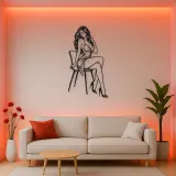 Sensual Chair Pose Metal Wall Art | Movement Silhouette Decor