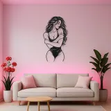 Self Embrace Torso Metal Wall Art | Minimalist Woman Line Art
