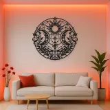 Twin Crescent Balance Metal Wall Art | Modern Abstract Metal Decor