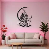 Moon Salutation Metal Wall Art | Movement Silhouette Decor