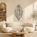 Muse de Tapis de Mode Art Déco Décoration Murale en Métal | Décor de Mur de Figure de Mode