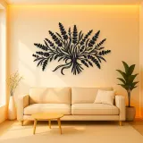 Lavender Bouquet Metal Wall Art | Botanical Metal Wall Decor